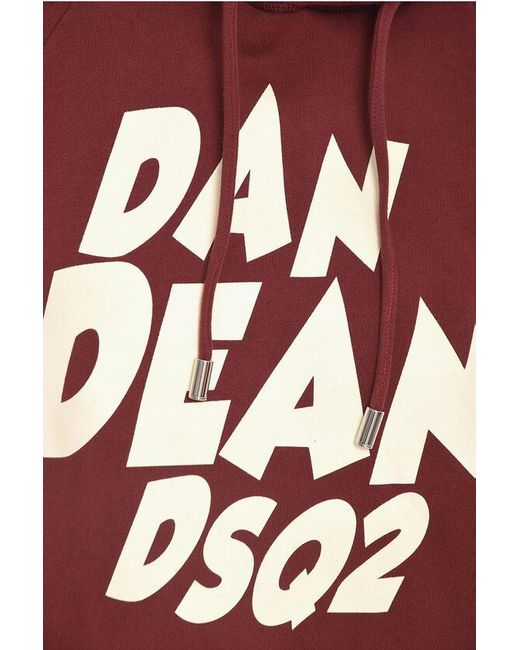 DSquared² Red Dan Dean Crewneck Sweatshirt With Print