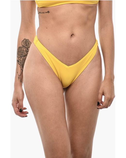 DSquared² Orange Solid Color Bikini Bottom With Back Logo
