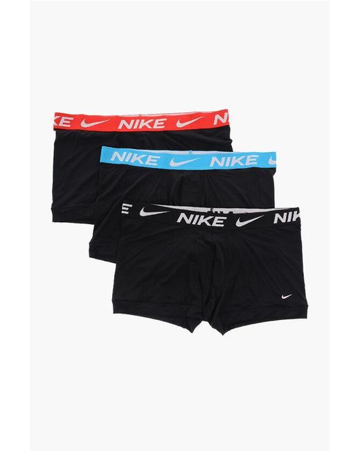 Nike Black Set Of 3 Dri-Fit Boxer With Logoed Elastic Band for men