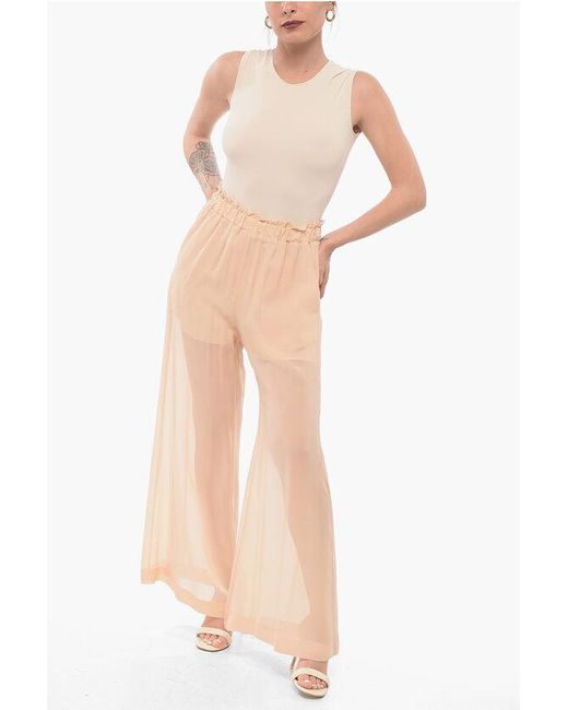 SLEEP NO MORE Multicolor Chiffon Wide-Leg Pants