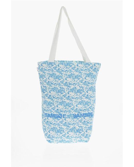 Samsøe & Samsøe Blue Cotton Ibiza Shopper Bag