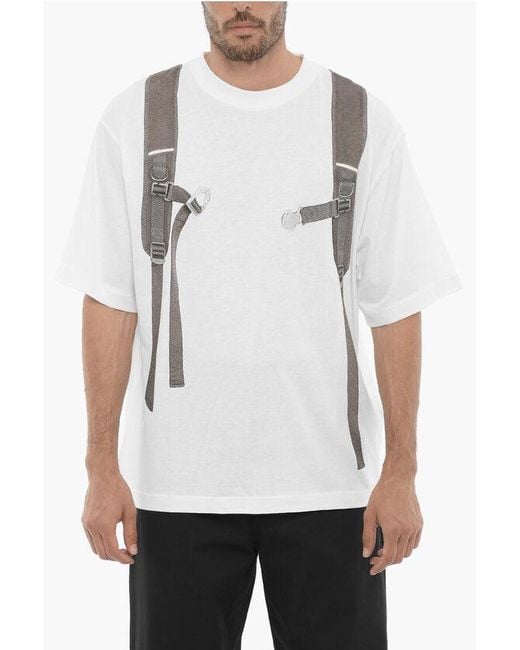 Off-White c/o Virgil Abloh White Crew-Neck T-Shirt With Backpack Print for men