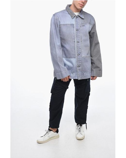 Objects IV Life Blue Two-Tone Denim Jacket for men