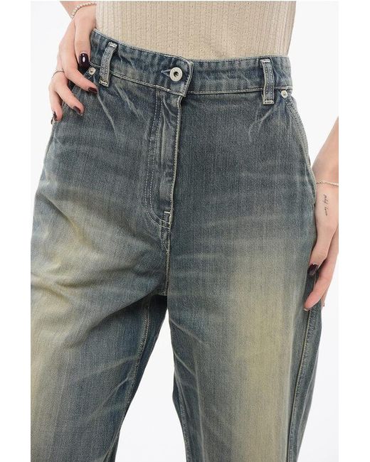 KENZO Blue Vintage Washed Straight Fit Denims 23Cm