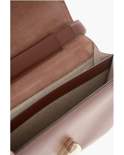 A.P.C. White Leather Noisette Shoulder Bag