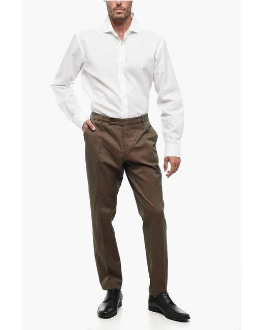 Berwich Gray Twill Cotton 4 Pockets Pants for men