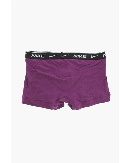 Nike Multicolor Cotton Stretch 3 Pairs Boxers Set With Logo-Band for men