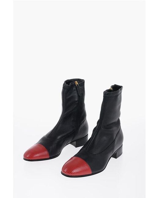 Black leather gucci boots hotsell