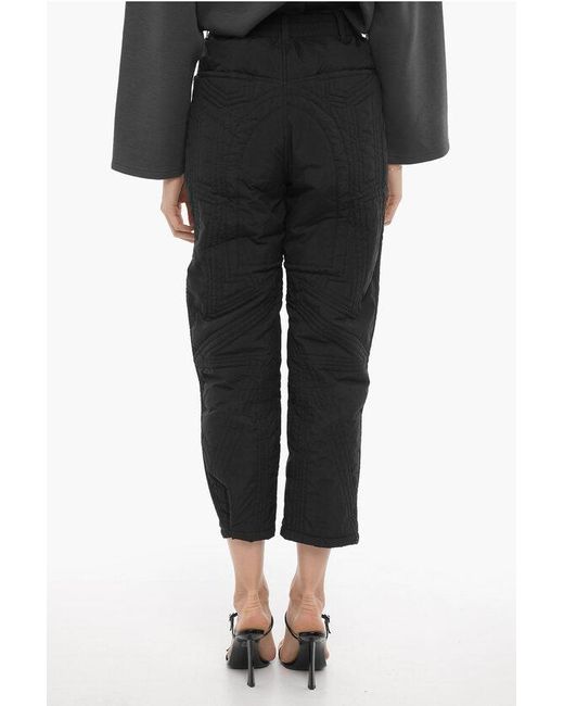 Y-3 Black Adidas Quilted Nylon Pants With Belt Loops