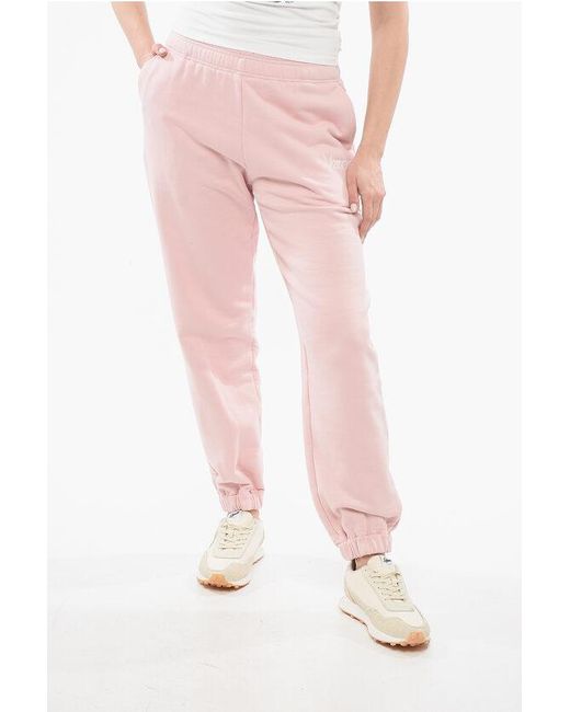 Versace Pink 1978 Re-Edition Brushed Cotton Sweatpants With Cuffs