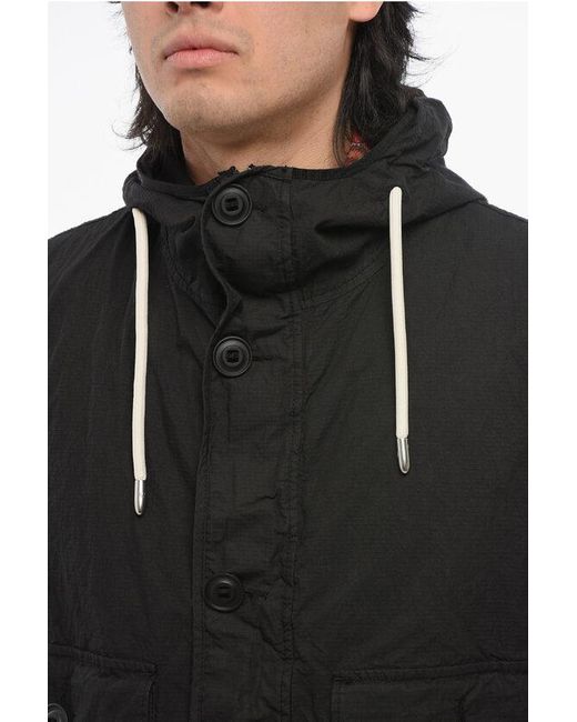 Armani Gray Emporio Nylon Vest With Utility Pockets for men