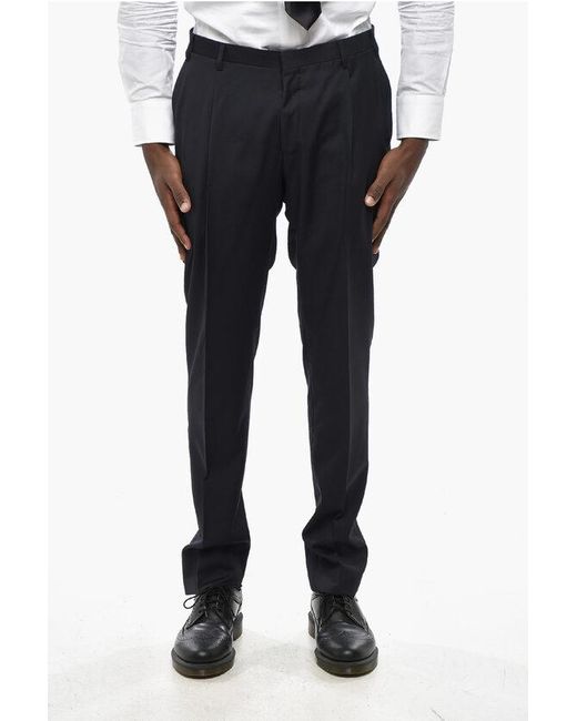 Nino Danieli Black Virgin Wool Side Vents 2-Button Suit With Flap Pockets for men