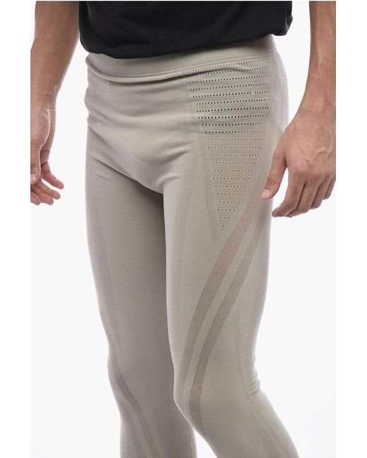 Zegna Gray Stretch Breathable Fabric Tech Leggings for men