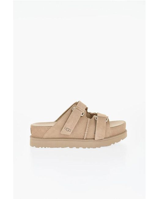Ugg Natural Suede Double-Buckle Sandals Goldenstar