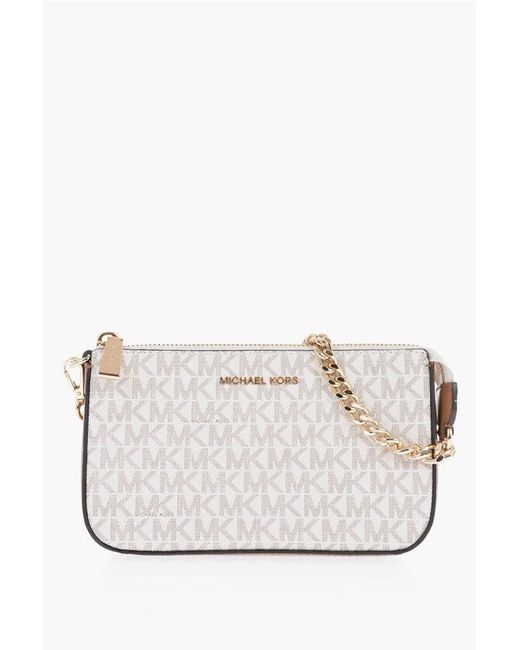 Michael Kors Monogram Pattern Jet Set Mini Hand Bag in White Lyst UK