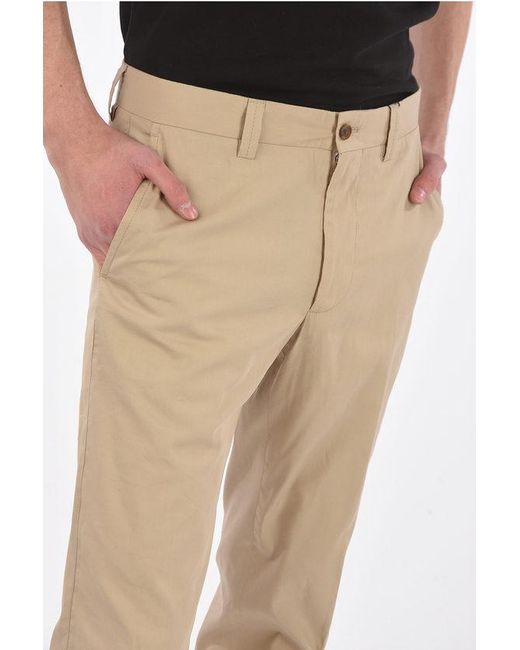 Corneliani Natural Id Silk Blend Identity Belt Loops Trousers for men