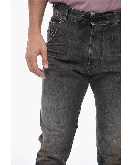 DIESEL Black Joggjeans Distressed Krooley Jogger Denims for men