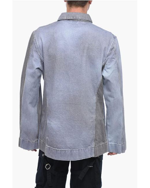 Objects IV Life Blue Two-Tone Denim Jacket for men