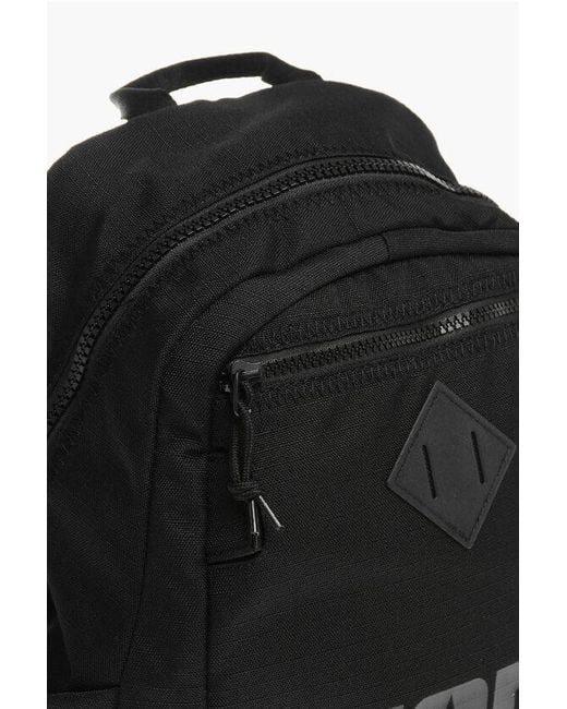 Converse Black Cons Solid Color Backpack With Tone On Tone Printing