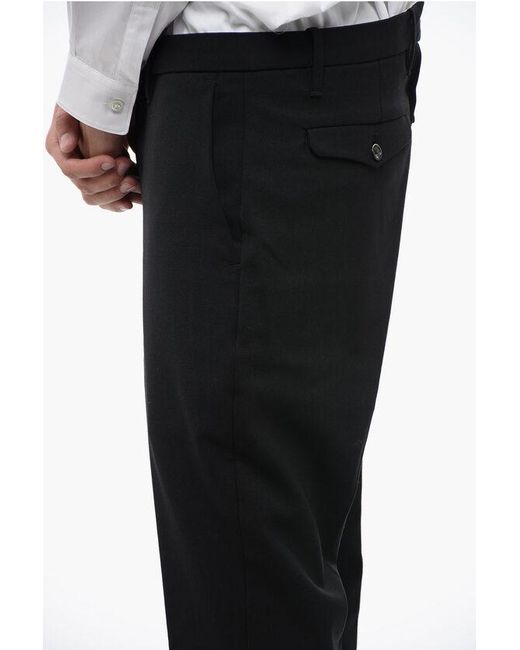 Nine:inthe:morning Black Slim Fit Chinos Pants With Belt Loops for men