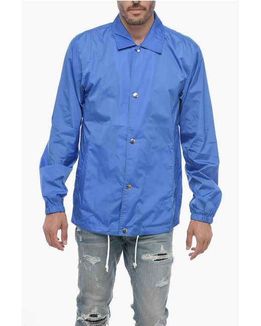 Comme des Garçons Blue Comme Des Garçons Shirt Back Printed Nylon Windbreaker Jacket for men