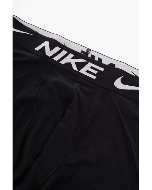 Nike Black Set Of 3 Dri-Fit Boxer With Logoed Elastic Band for men