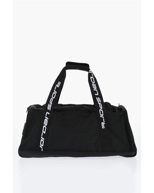 Nike Black Air Jordan Solid-Color Maxi Duffle Bag
