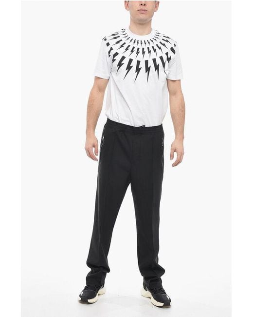 Neil Barrett Black Loose Fit Louis Pants With Elastic Waistband for men