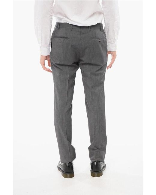Corneliani Black 3 Pieces Academy Suit With Striped Pants for men