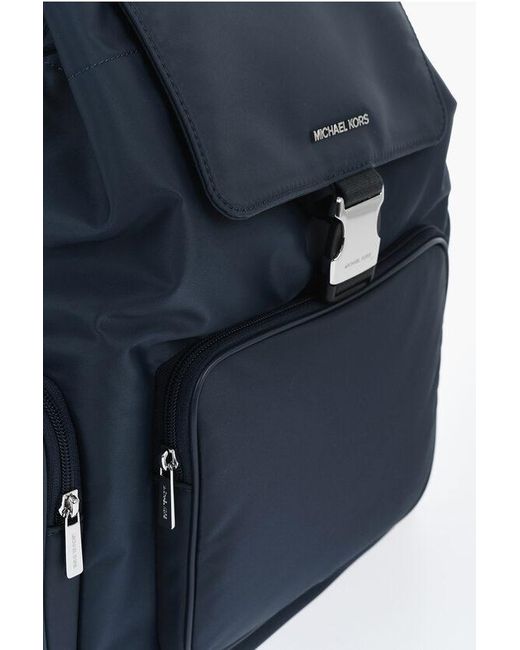 Michael Kors Blue Michael Nylon Cargo Flap Backpack