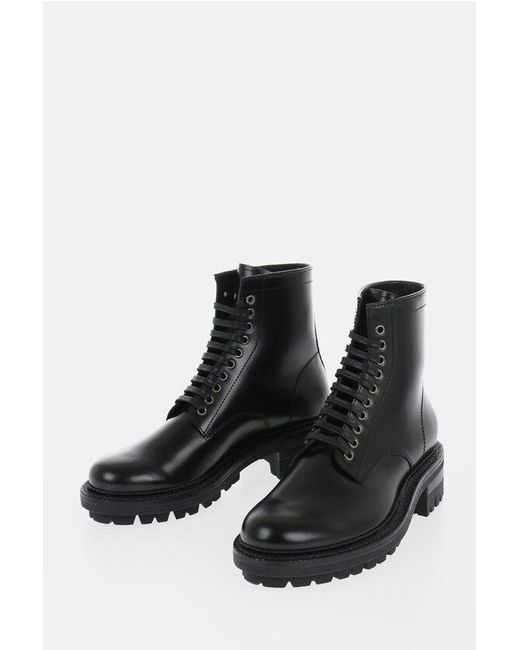 DSquared² Black Carrion Sole Kombat Lace-Up Booties for men