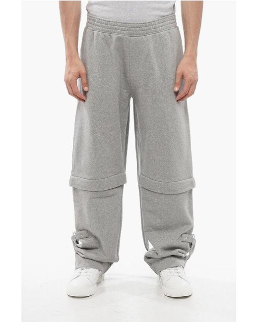 Givenchy Gray Brushed Cotton Sweatpants With Suspenders for men