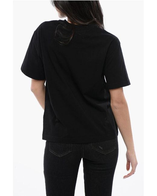 DIESEL Black Tag Cotton Crew-Neck T-Danny-Poff T-Shirt With Frontal P