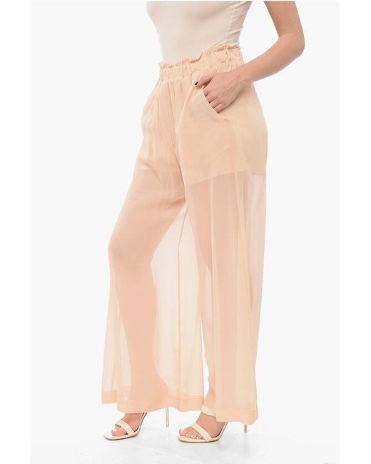 SLEEP NO MORE Multicolor Chiffon Wide-Leg Pants