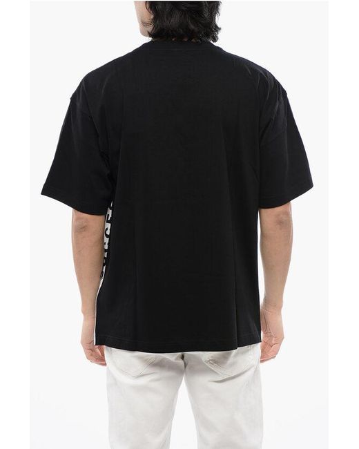 DIESEL Black Tag Two-Tone T-Nabel-M5 Crew-Neck T-Shirt With Contrasti for men