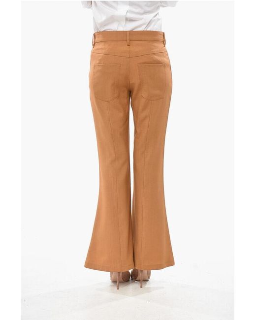 Marni Brown Mixed-Mohair Bootcut Trousers With Belt Loops