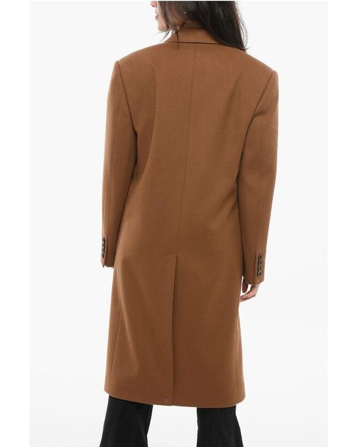 Céline Brown Wool Long Coat