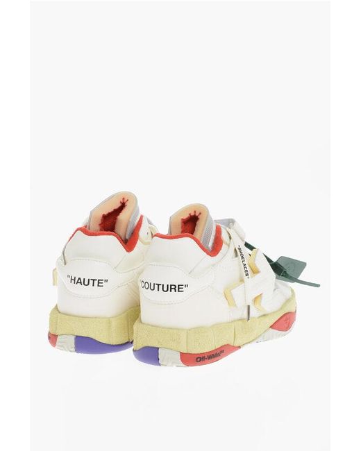 Off-White c/o Virgil Abloh Pink Panelled Puzzle Couture Low-Top Sneakers for men