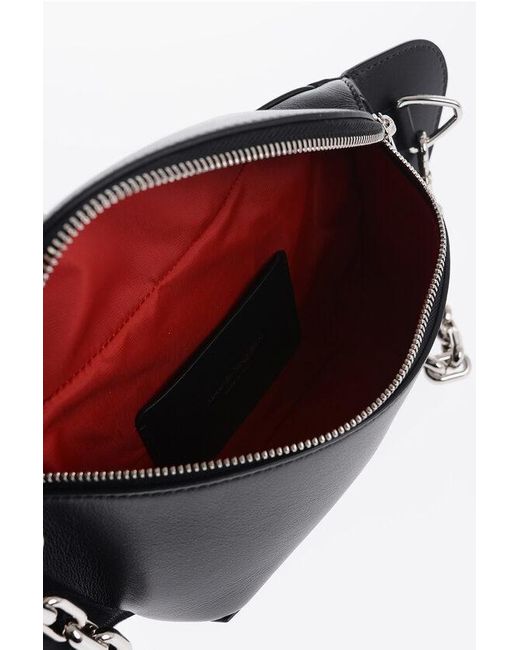 Alexander McQueen Leather Bum Bag With Chain Shoulder Strap in Black for Men Lyst UK