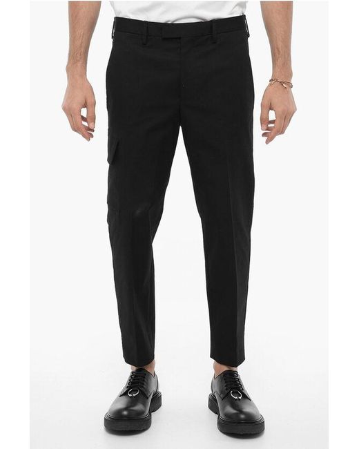 Neil Barrett Black Stretch Cotton Skinny Fit Nate Cargo Pants for men