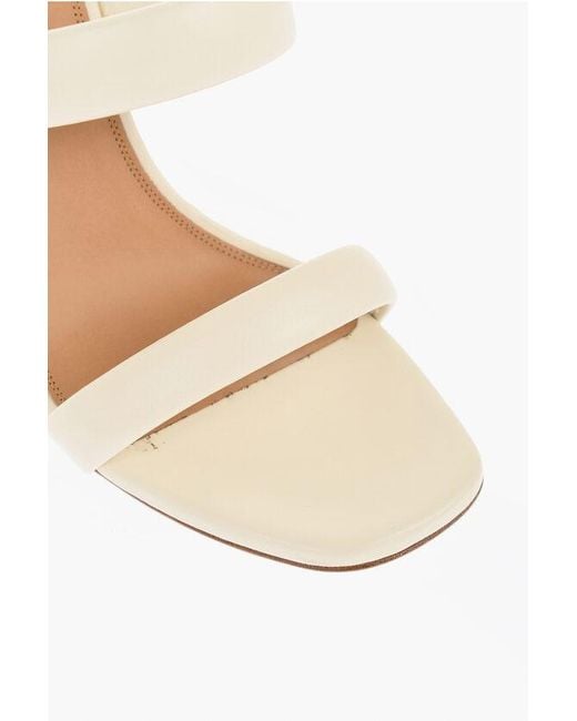 Off-White c/o Virgil Abloh White Leather Allen Sandals With Heel 11 Cm