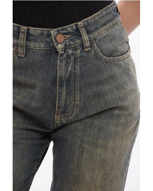 Balenciaga Gray Vintage Washed Denim Shorts With Raw-Cut Hem