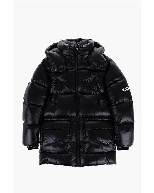 Mackage Black Nylon Kennie Lus Down Jacket With Removable Hood