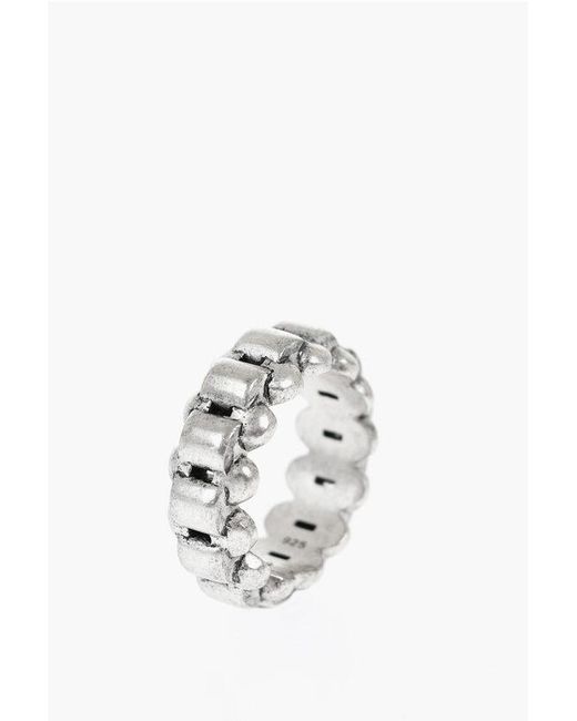 AllSaints White Solid Ring for men