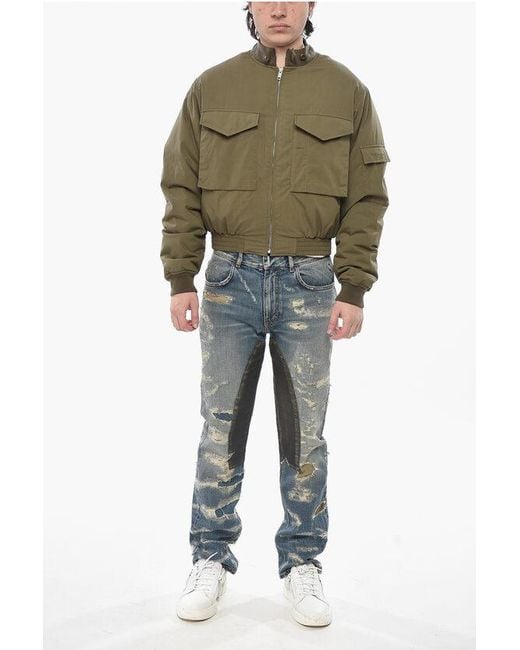 Givenchy Green Cotton-Blend Bomber With Utility Pockets for men