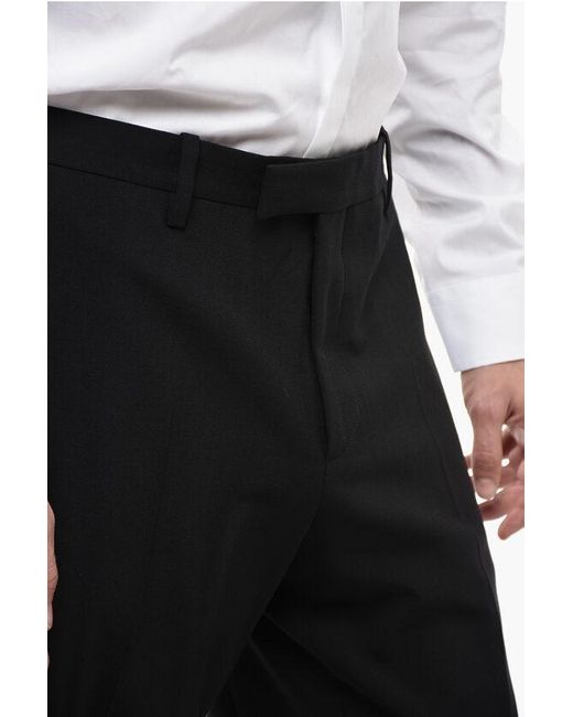 Off-White c/o Virgil Abloh Black Wool Blend Tapered Fit Pants for men