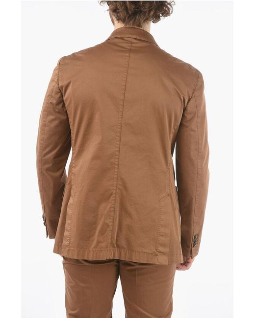 Corneliani Brown Cc Collection Side Vents Peak Lapel Double Breasted Suit for men