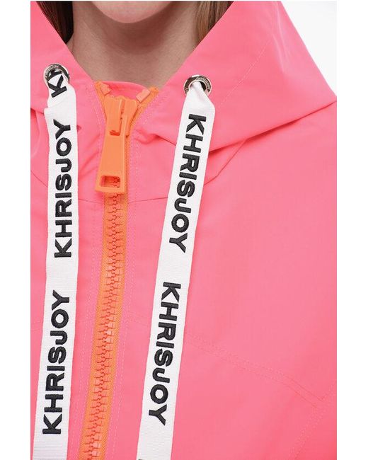 Khrisjoy Pink Nylon Windbreaker With Maxi Zip