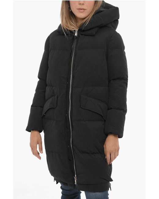 AllSaints Padded Ester Jacket With Hood in Black Lyst UK