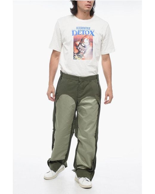 DIESEL Green Double Layer P-Crossy Pants for men